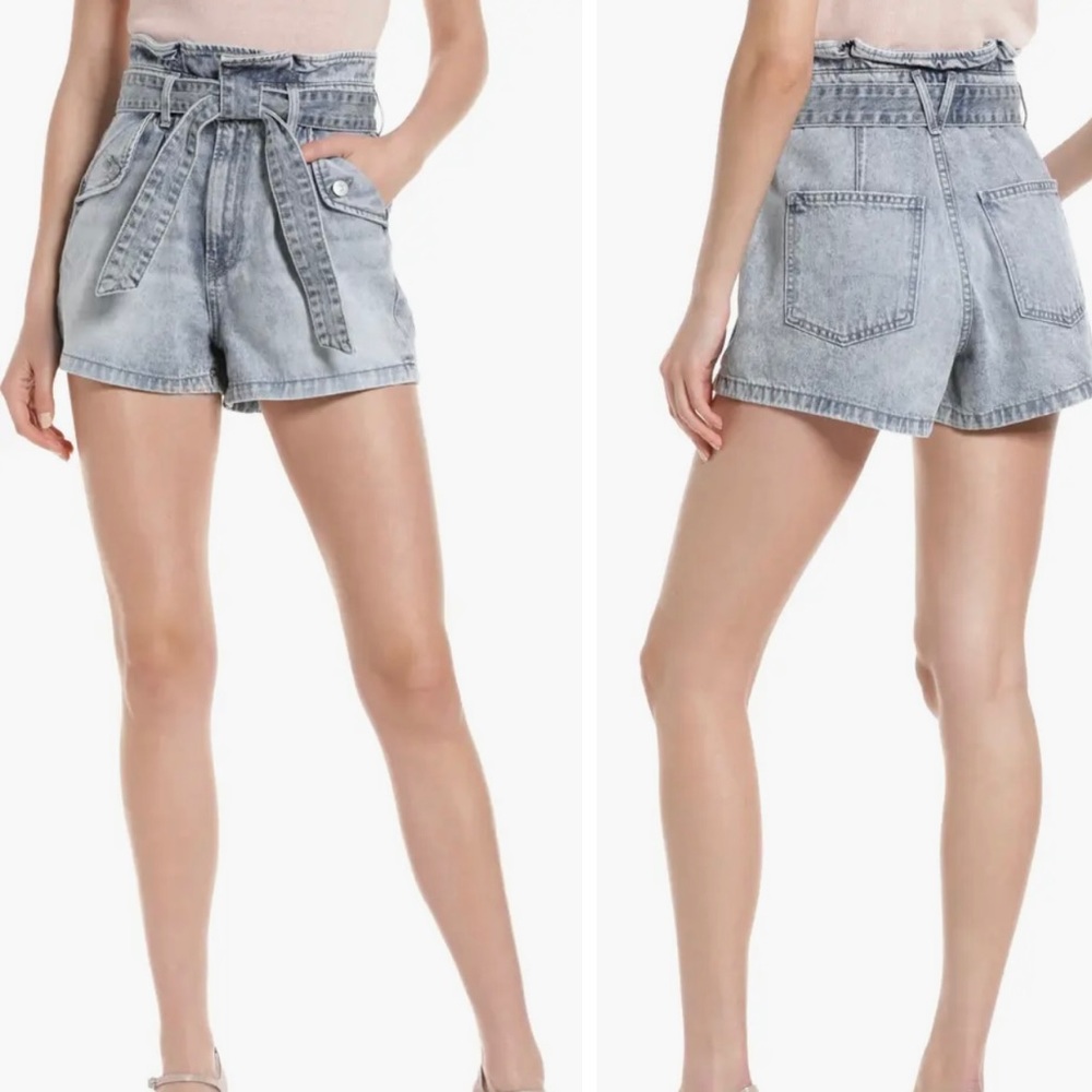 Veronica Beard Nori paperbag denim shorts size 26